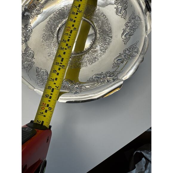 Viking Silver‎ Plate Swing Handle Candy Bride basket floral scroll engraved - Picture 5 of 6